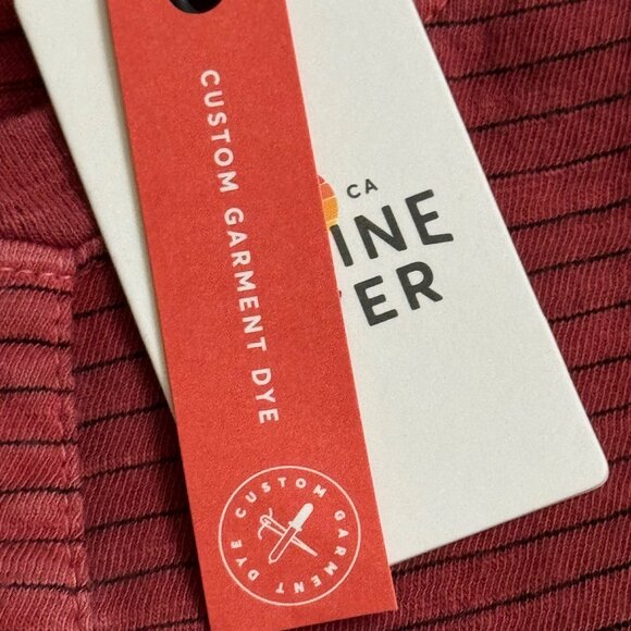 Marine Layer Auburn/Black Striped red Henley Shirt XXL long sleeves men’s new - Picture 8 of 16